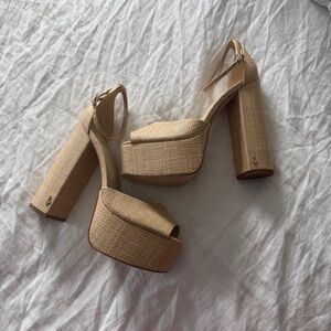 Sam Edelman Rattan Platform Heels